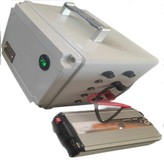 سیستم روشنایی و پاوربانک خورشیدی مدل SPBL-100W-AC500 ظرفیت 530 وات ساعت