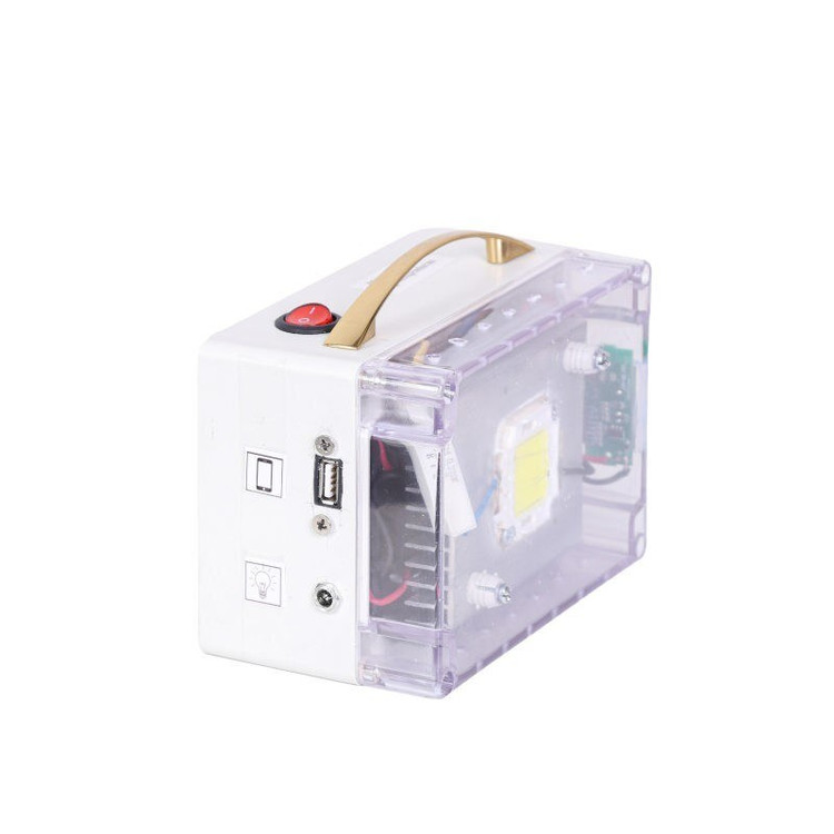 سیستم روشنایی خورشیدی چراغدار مدل لیتیومی کد SCPK-COB30 ظرفیت 130 وات ساعت