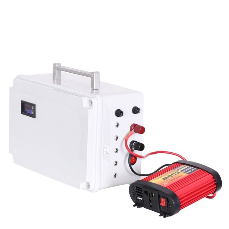 سیستم روشنایی خورشیدی 60 وات مدل SCPK-60AC ظرفیت 340 وات ساعت