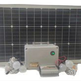 سیستم روشنایی و پاوربانک خورشیدی مدل SPBL-100W-AC500 ظرفیت 530 وات ساعت