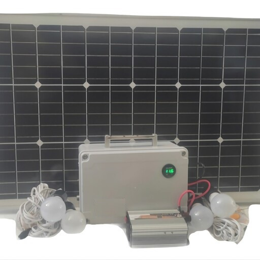 سیستم روشنایی و پاوربانک خورشیدی آرتا مدل LIFPO-60W-AC500 ظرفیت 350 وات ساعت