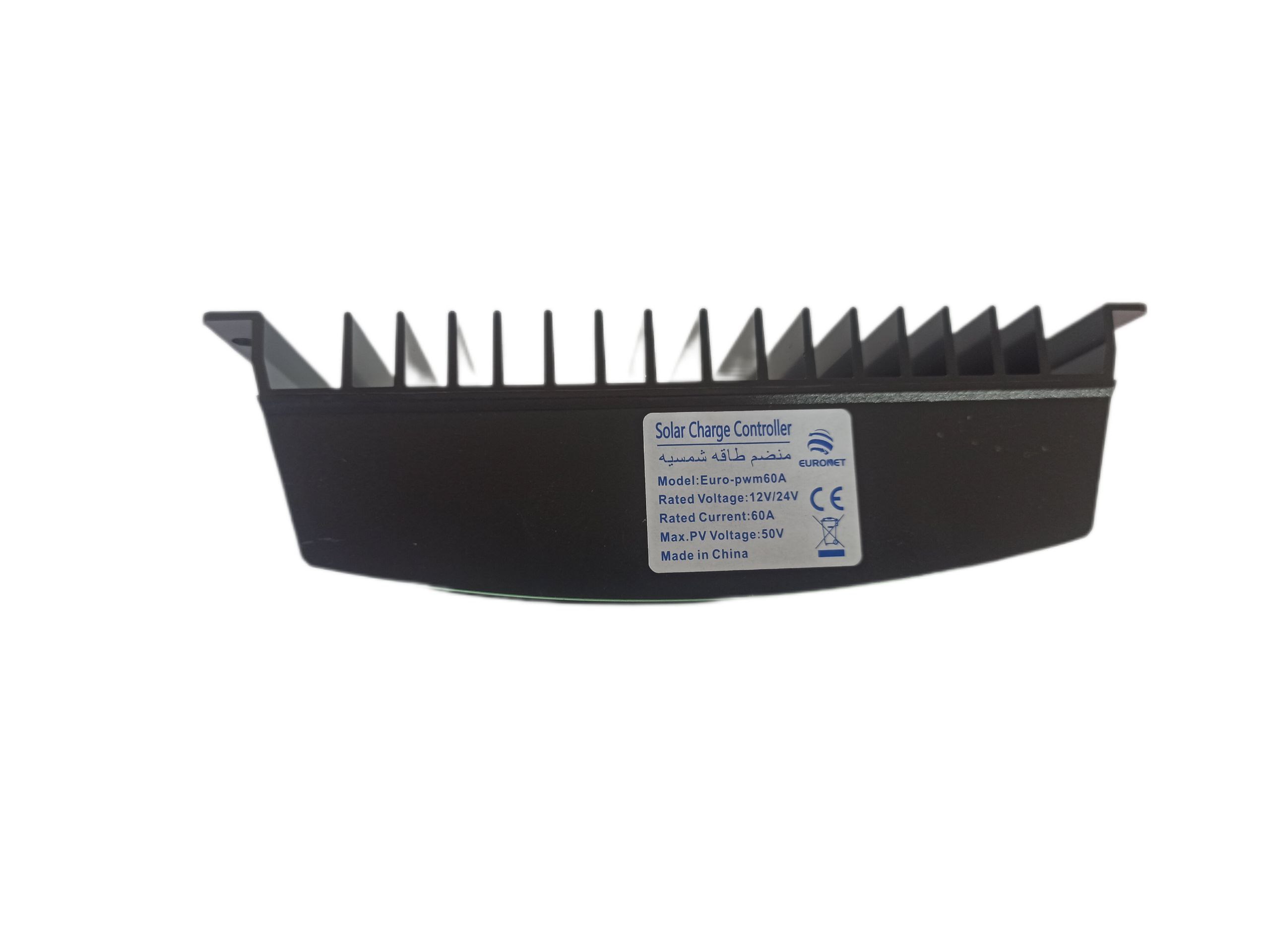 کنترلر شارژ خورشیدی EURONET مدل Euro-pwm60A – ظرفیت 60 آمپر، 12/24 ولت
